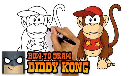 how to draw diddy kong/step by step